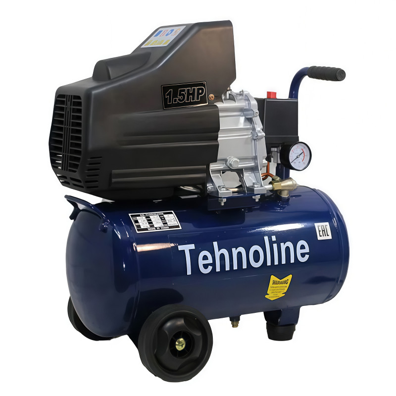 Компрессор Tehnoline Т260/25/1,8кВт, 8атм, прямая передача, 1порш