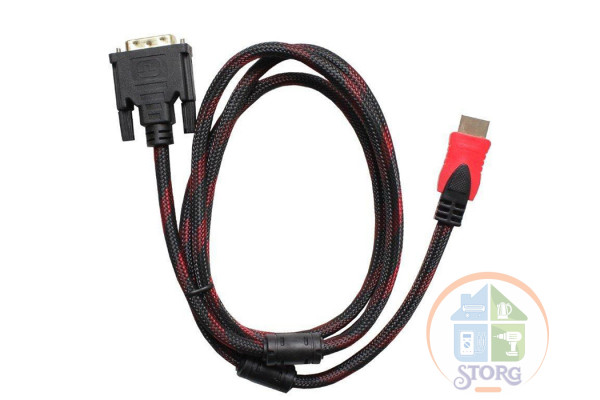 Кабель S-TORG HDMI-DVI M/M 1,5м (в оплетке)