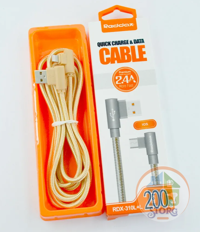 USB кабель Reddax RDX-310 L lighting 1м в оплетке