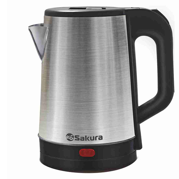 Чайник электрический SAKURA SA-2167BK (Черный/Нерж; Объем 1.8л; Мощность 1800Вт; Нерж.сталь; Диск)