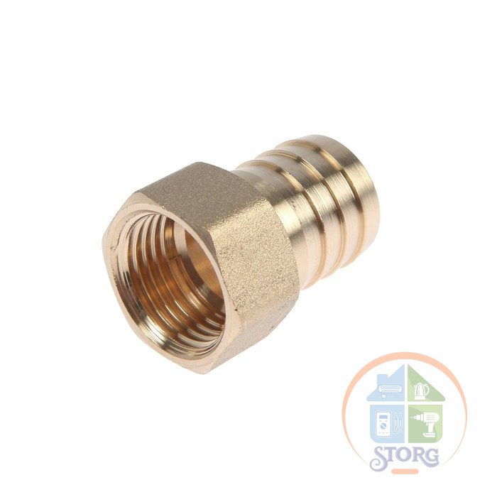 Штуцер ZEIN, 1/2" х 20 мм, внутренняя резьба, латунь 7294416
