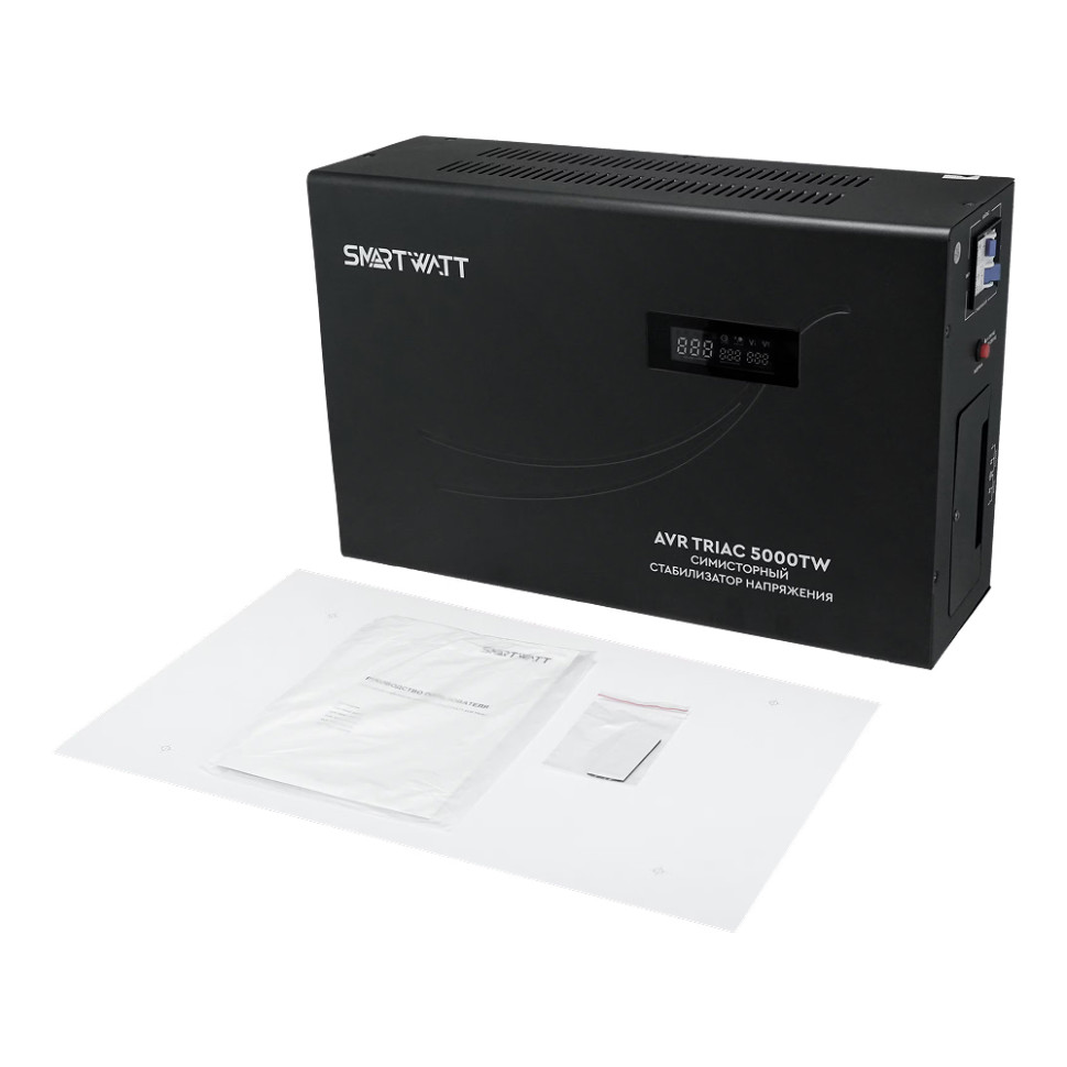 Стабилизатор напряжения симисторный Smartwatt AVR Triac 5000TW (5000ВА, 100–260В, 220В, чист.синус) Стабилизатор напряжения симисторный Smartwatt AVR Triac 5000TW (5000ВА, 100–260В, 220В, чист.синус)