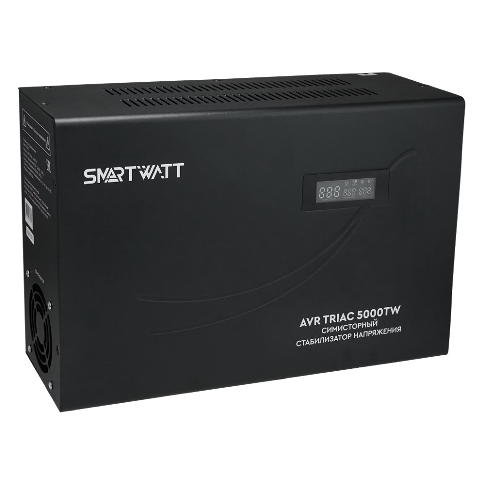 Стабилизатор напряжения симисторный Smartwatt AVR Triac 5000TW (5000ВА, 100–260В, 220В, чист.синус) Стабилизатор напряжения симисторный Smartwatt AVR Triac 5000TW (5000ВА, 100–260В, 220В, чист.синус)
