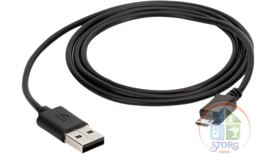 Кабель USB S-TORG Micro 1м длинный штекер (черный) 100% Качество