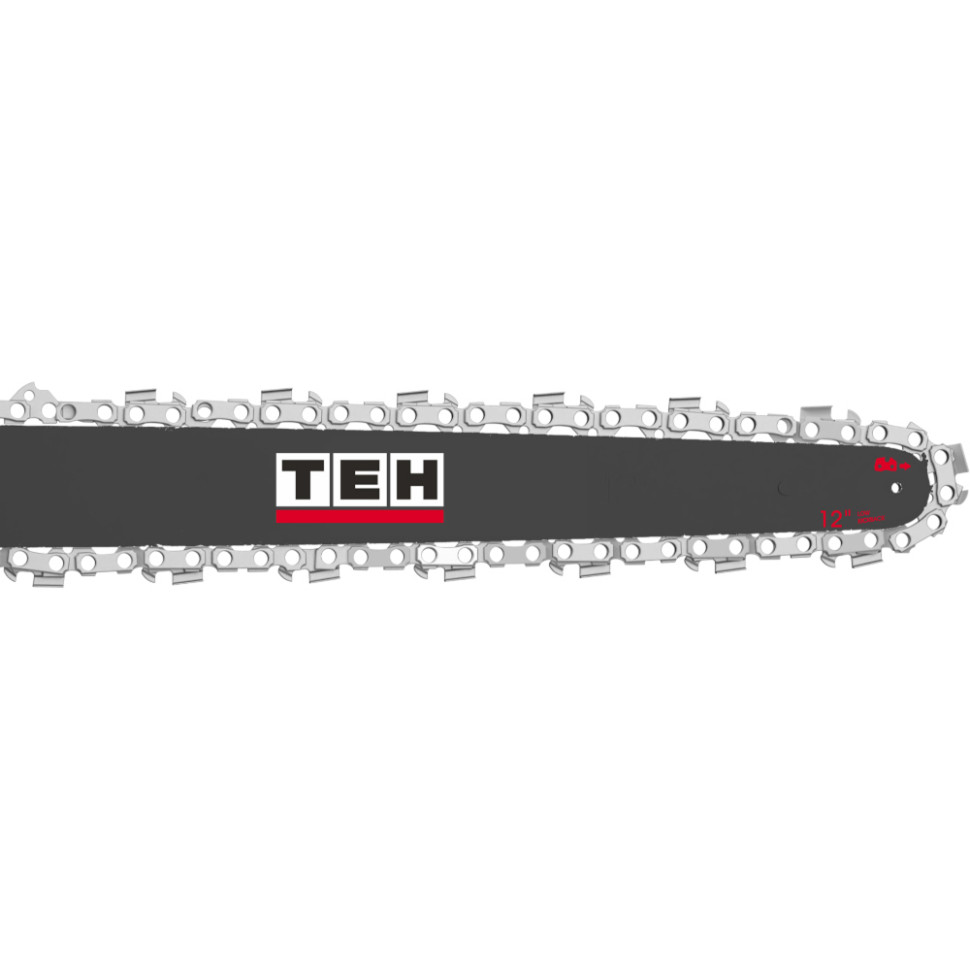 Пила цепная аккумуляторная TEH LPS612-1B, 20В, Li-Ion 4Ач, дл. 30см, 62зв., 12м/с, срез 280мм