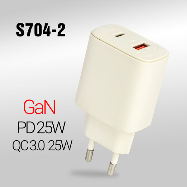 СЗУ Deespi GAN25 A+C QC3.0+PD25W White без упаковки СЗУ Deespi GAN25 A+C QC3.0+PD25W White без упаковки