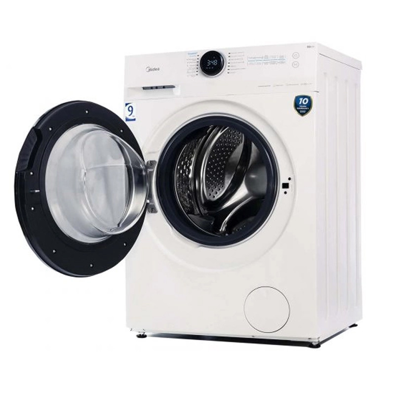 Стиральная машина Midea MF200W90WBS/W-RU 9кг; 1400 об/мин; Инверторный мотор, пар