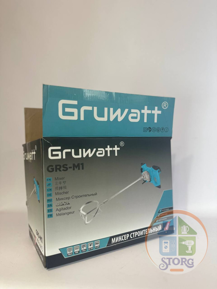 Миксер электрический Gruwatt GRS-M1, 850 Вт, 150 мм