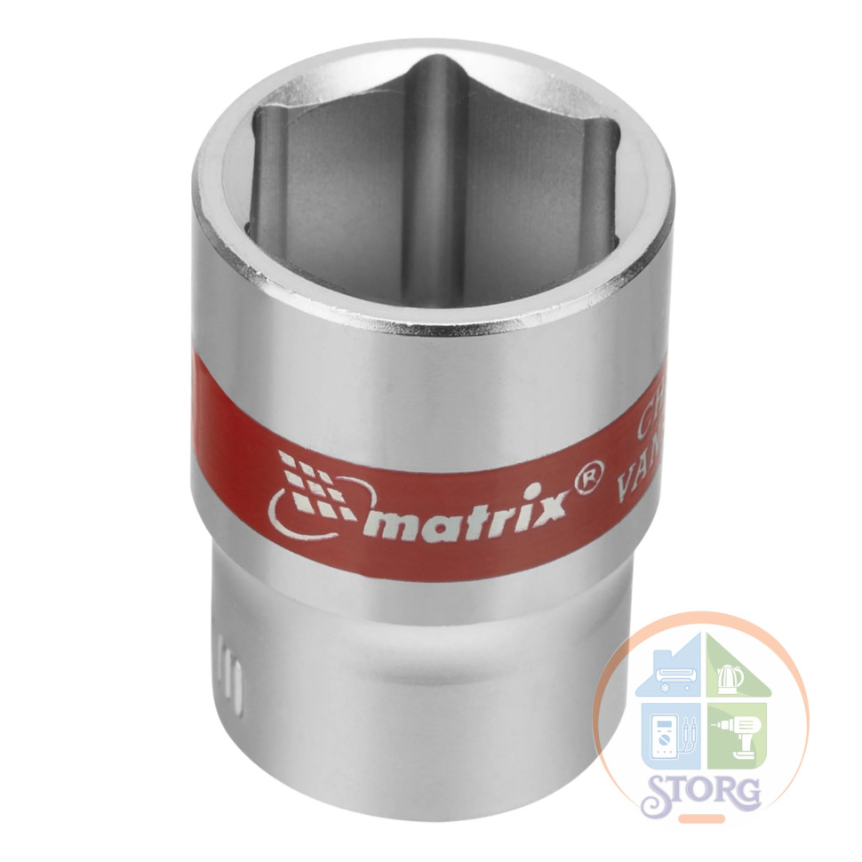 Набор торцевых головок 1/4", 6 гранные, CrV, 4-13мм, 10 штук// Matrix