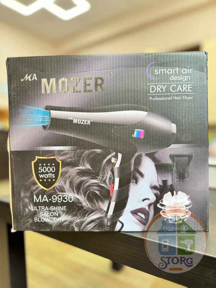 Фен для волос Mozer MA-9930, 4000Вт, мощный, Salone series 100% качество , СN