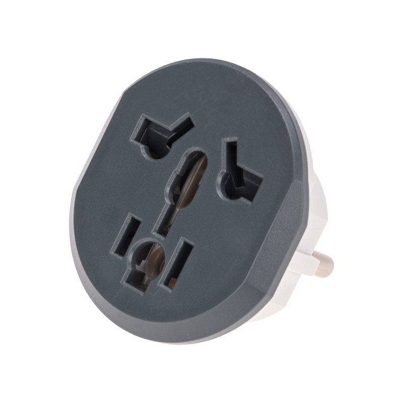 Адаптер переходник универсальный 16А с заземлением, серо-белый REXANT Адаптер переходник универсальный 16А с заземлением, серо-белый REXANT