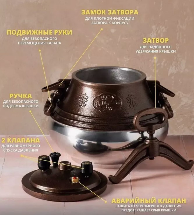 Казан Афганский HEMAYAT ( Rashko Baba ) двухцветный, объем 5л
