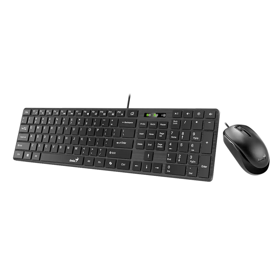Клавиатура проводная Genius SlimStar 126, 109кл, USB, Черный