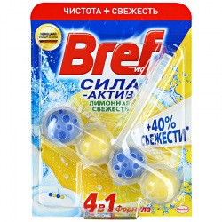 Шарики для унитаза БРЕФ "Лимонная свежесть" 3*51г 1/9