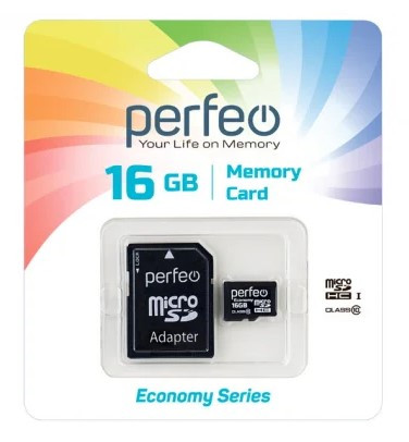 Флеш-накопитель Perfeo microSD 16GB High-Capacity (Class 10)