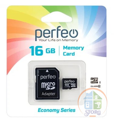 Флеш карта Perfeo microSD 16GB High-Capacity (Class 10)