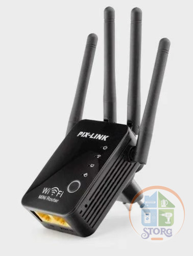 WiFi Усилитель (Repeater) LV-WR09Q  220V 300 Мбит/с 802.11B Black
