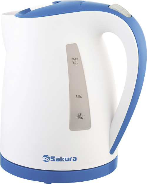 Чайник электрический SAKURA SA-2346WBL (Белый/Синий; Объем 1.7л;Мощность 2200Вт;Пластиковый;Подсвет)