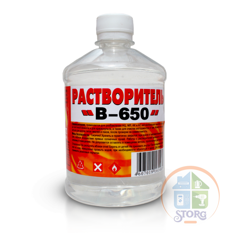 Растворитель 650, 0,5л ПЭТ кор/25шт "НОВХИМ"