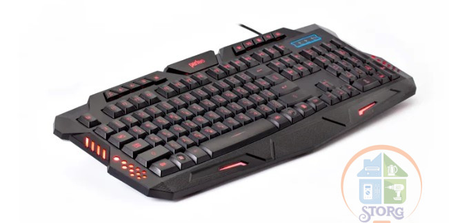 Клавиатура Perfeo "SKIN", Multimedia, GAME DESIGN, подсветка, USB, черный