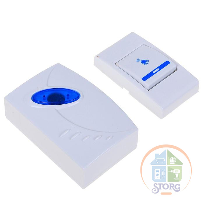 Звонок LuazON LZDV-01, беспроводной, 2хAА (не в комплекте), LR23A, МИКС 1010791