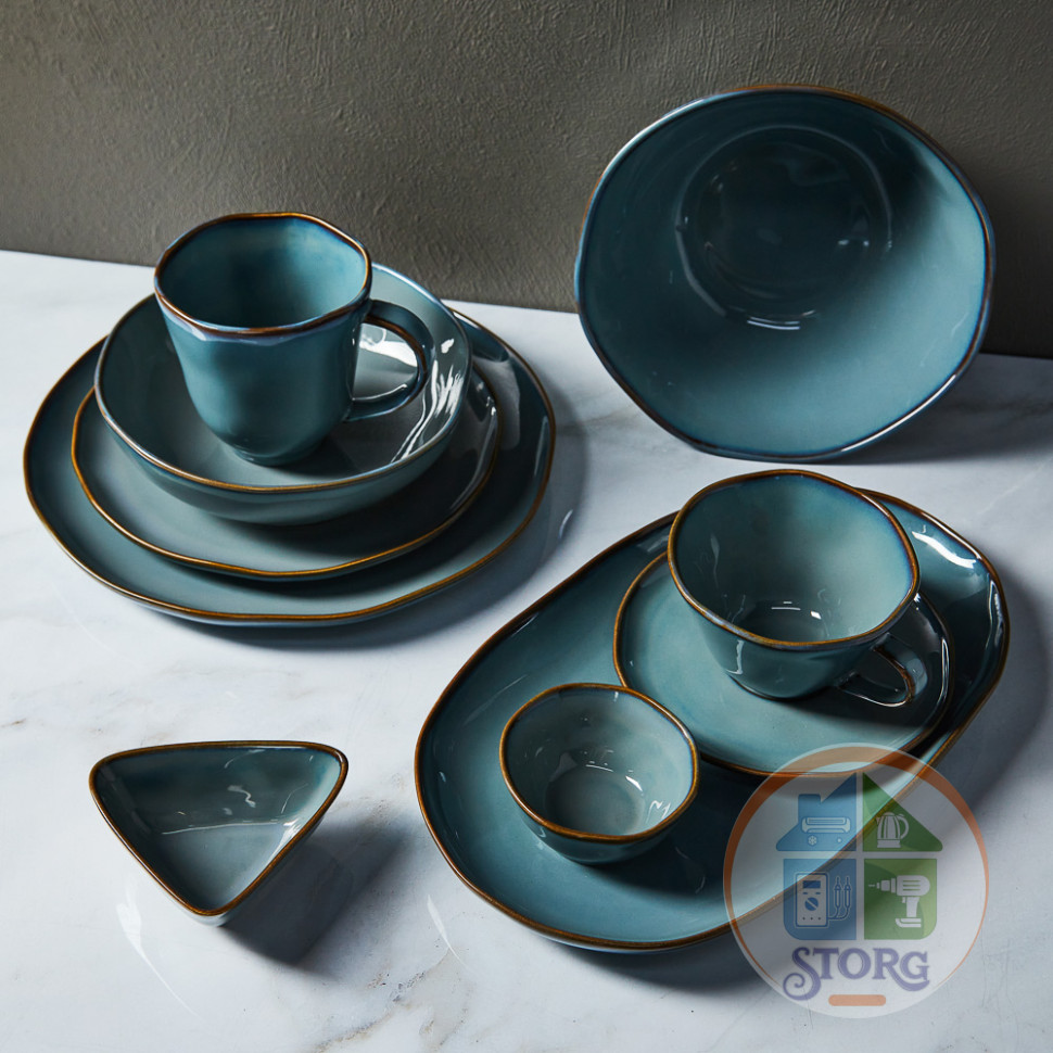 Блюдо овальное Ivlev Chef Органика, 30х18x3см, фарфор, серый