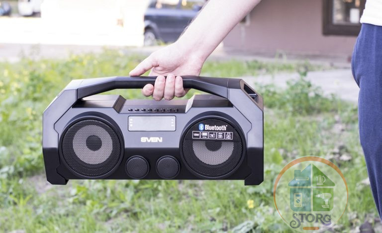 Sven PS-465, порт. акустика 1.0, встр.аккум., FM-тюнер, USB, microSD, Bluetooth, мощность 18W