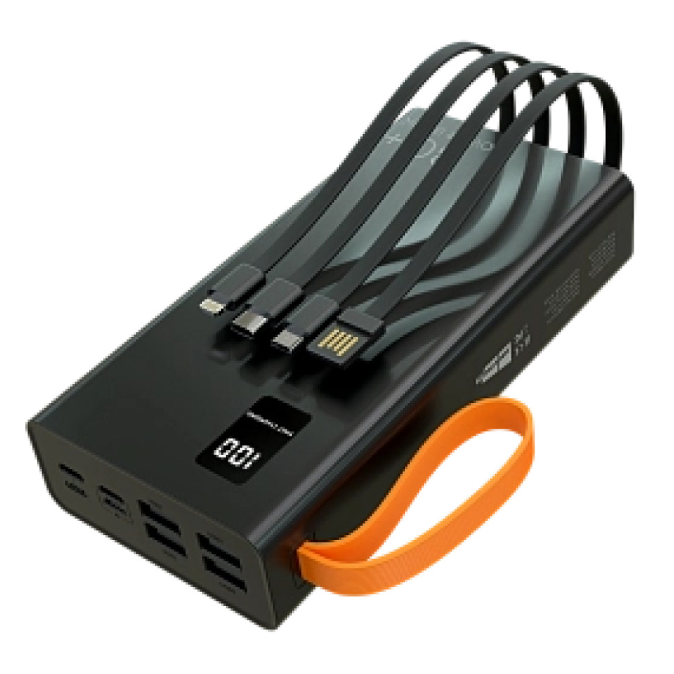 Внешний аккумулятор Power Bank More choice PB22-30, 30000 мАч, 2хUSB‑A, 2,1А, LED, фонарик, Черный
