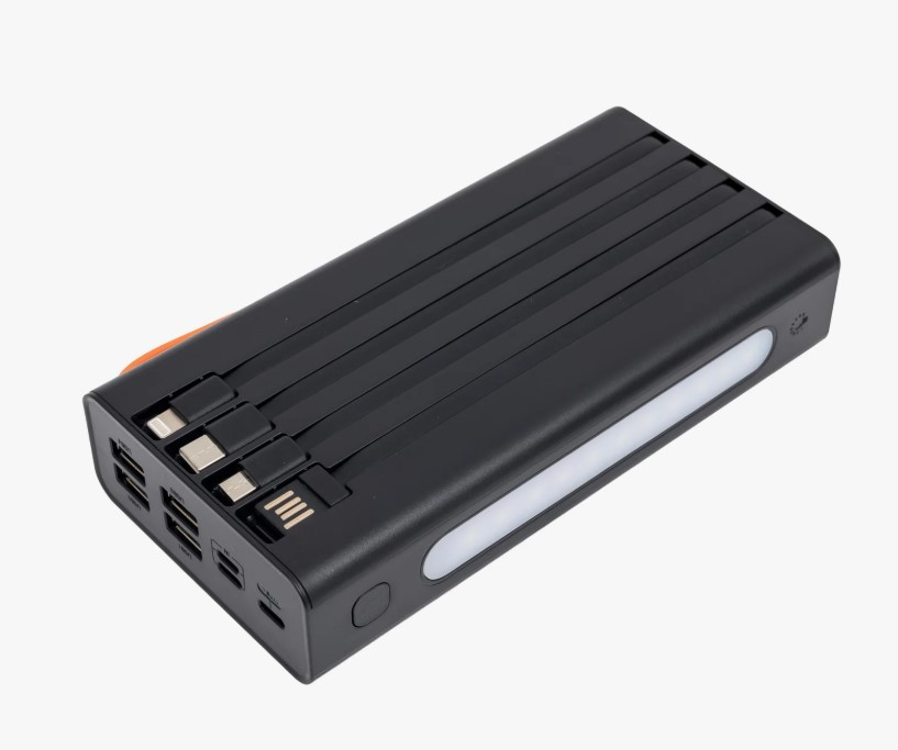 Внешний аккумулятор Power Bank More choice PB22-30, 30000 мАч, Фонарь , 2хUSB‑A, 2,1А, LED, Черный