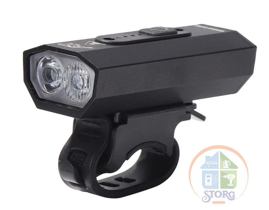 Светодиодный велосипедный аккумуляторный USB фонарь GLANZEN BFL-1000-BK08