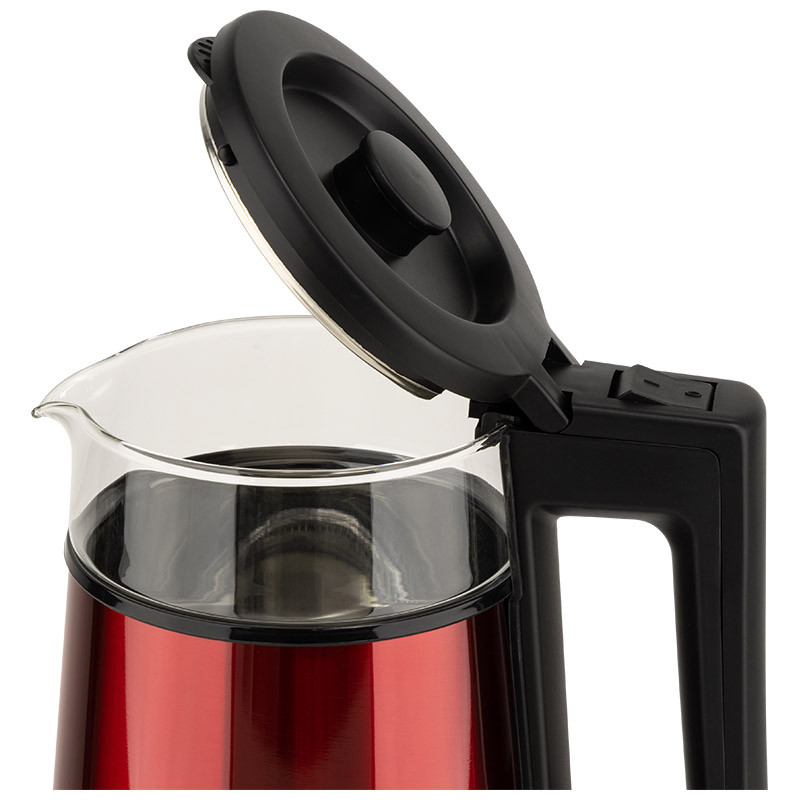 Чайник электрический ENERGY E-200 Красный/Нерж.сталь; 1350Вт; 1,2л; Двойной корпус