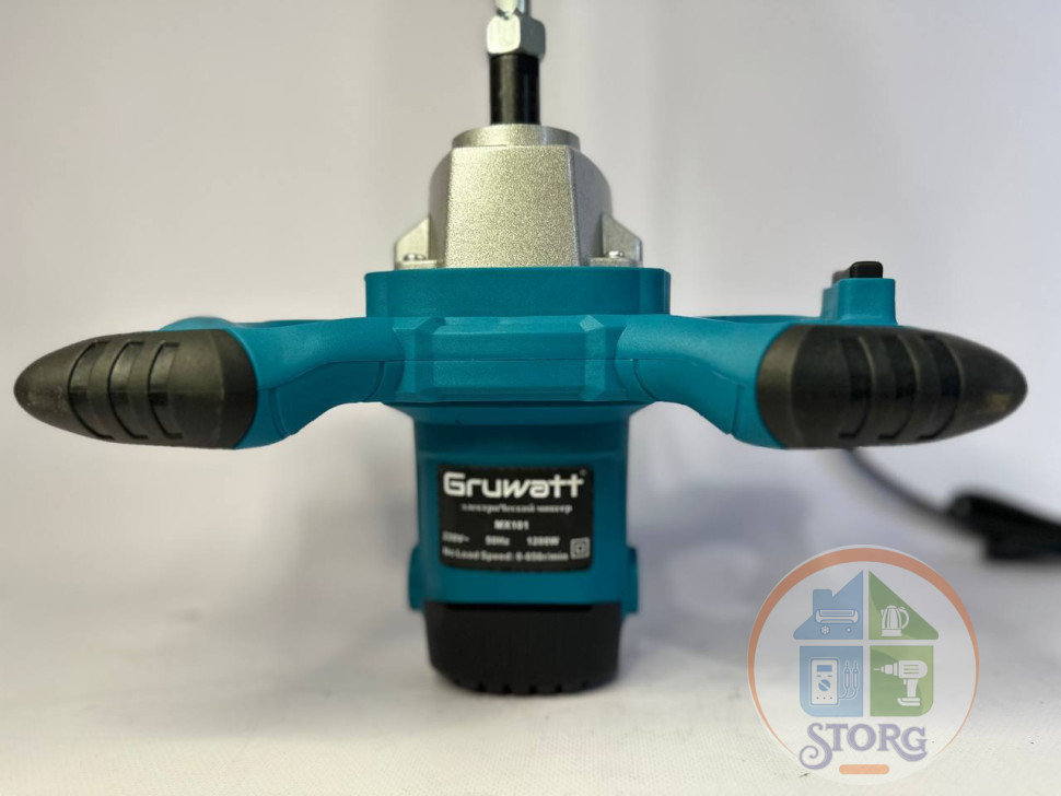 Миксер электрический Gruwatt MX106, 2000 Вт, 150 мм, Рег.оборотов, удлиненный редуктор с переключате