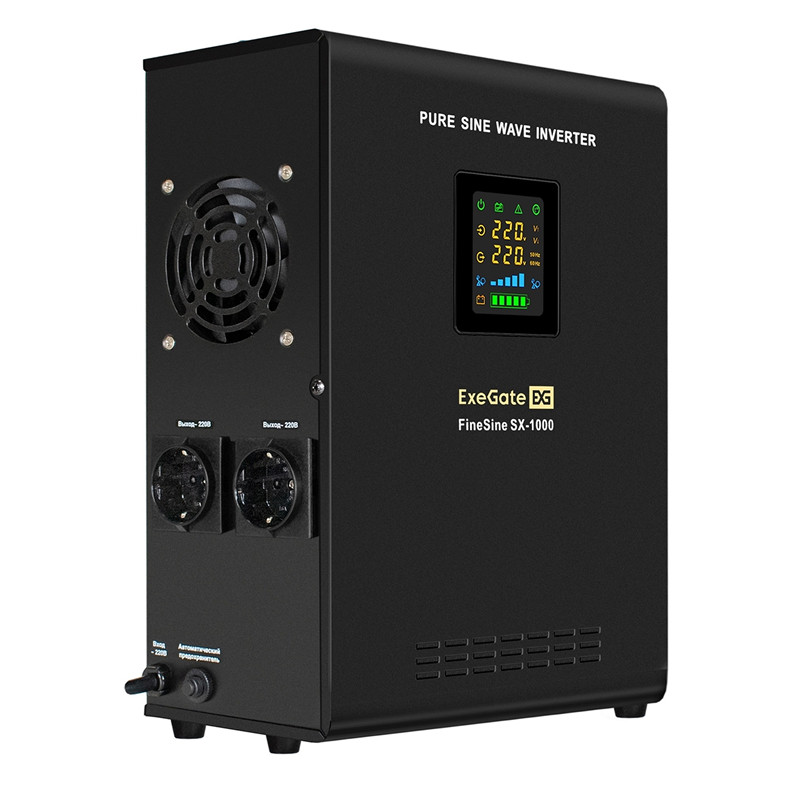 Источник бесперебойного питания ExeGate FineSine SX-1000.LCD (инвертор, синус, для котла, настенный)