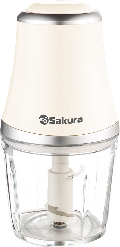 Измельчитель Чоппер SAKURA SA-6261W, 500Вт, объем чаши 1.2л, 4 ножа, стекло