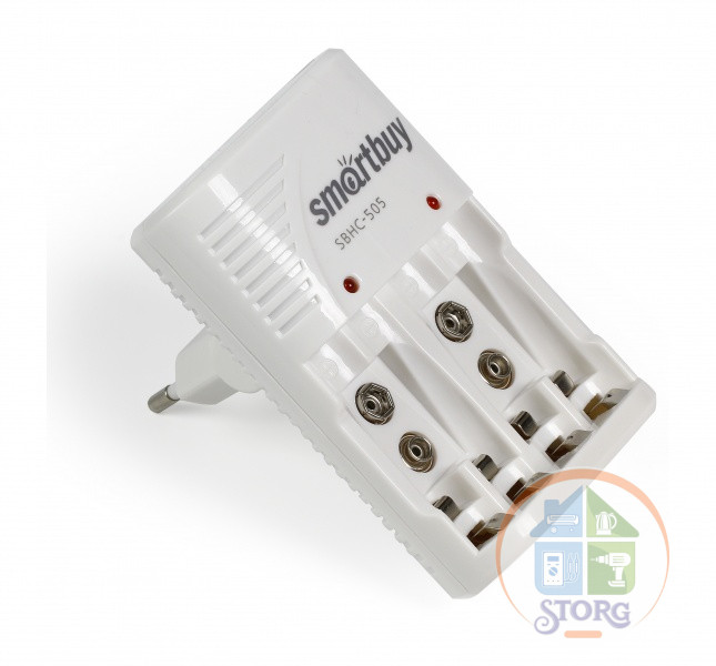 Зарядное устройство Smartbuy SBHC-505 универсальное (2АА/4ААА/1 Крона), ток заряда АА/ААА - 200 mA