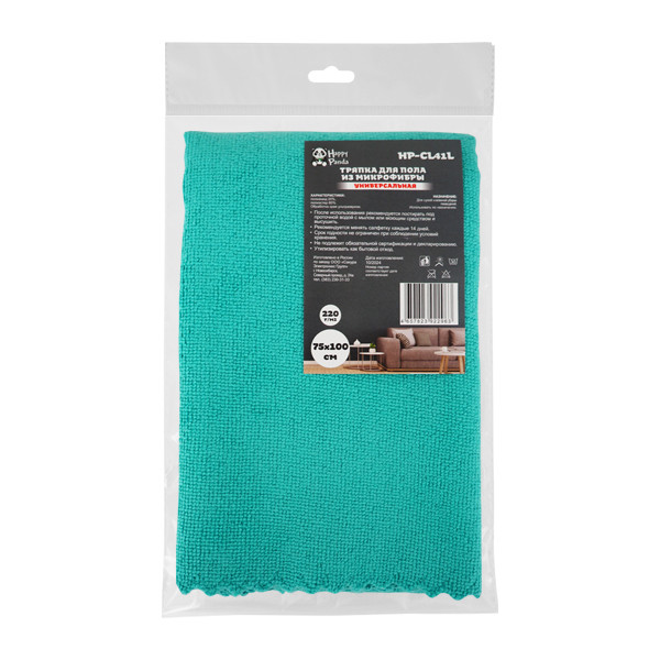 Тряпка для пола Happy Panda HP-CL41L микрофибра, 75*100см