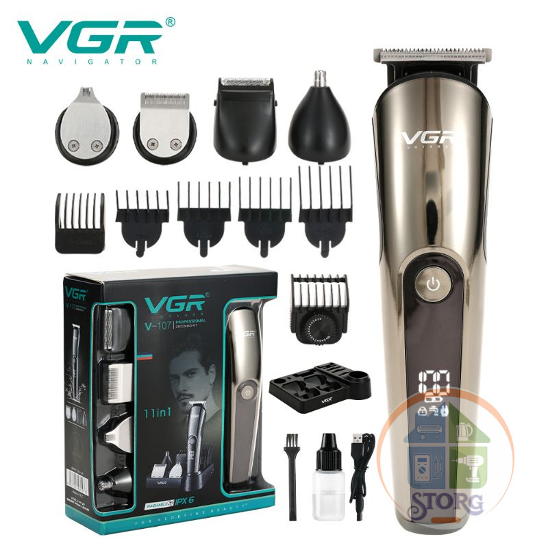 Машинка для стрижки / Набор 5в1 VGR V-107 Professional , влагозащита IPX4 , 150мин