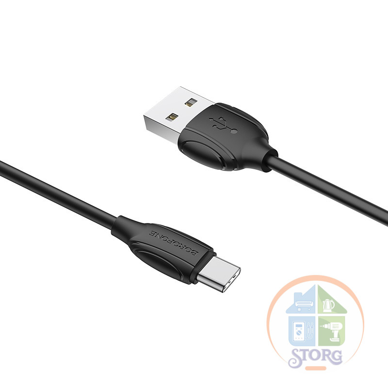 USB кабель BOROFONE BX19 Benefit charging data cable for Type-C (black)