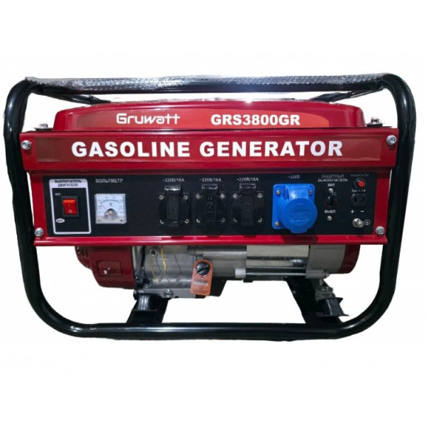 Генератор ГИБРИД газ-бензин Gruwatt GRS3800GR (3.5/3,8кВт, 4-такт., бак 15л, ручной) Генератор ГИБРИД газ-бензин Gruwatt GRS3800GR (3.5/3,8кВт, 4-такт., бак 15л, ручной)