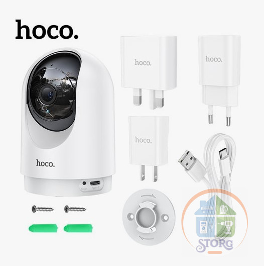 Wi-Fi Камера IP HOCO D1 indoor PTZ HD camera(EU) (белый) 3Mp, Full HD; 2304х1296