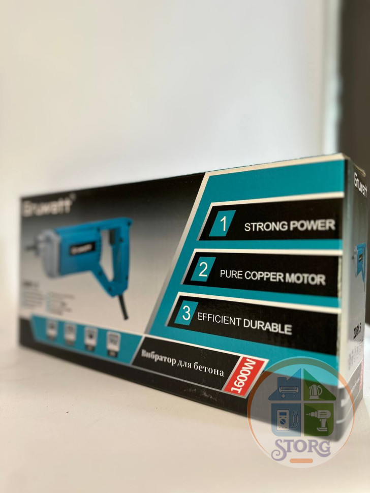 Вибратор для бетона 316U Gruwatt ZDB1.5, 220В/1600, 50 Гц, 1600 Вт