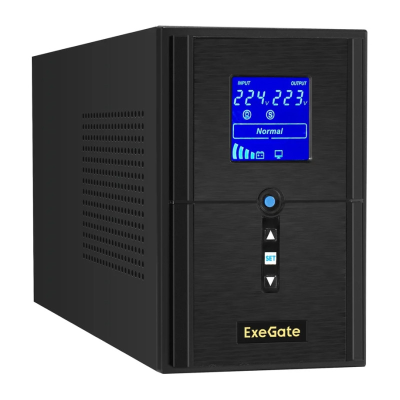 Источник бесперебойного питания ExeGate SineTower SZ-1000.LCD.AVR.2SH.1 24В (инвертор, синус, для котла)