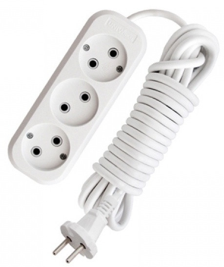 Сетевой удлинитель СТАНДАРТ S-TORG 3 гнезда, 1,5м, ПВС 2*1,5 (Сделано в России)