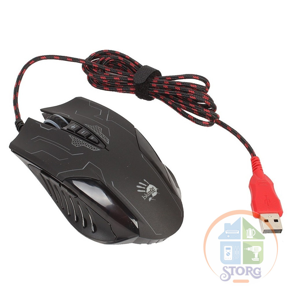 Мышь A4 Bloody Q51 черный/рисунок USB