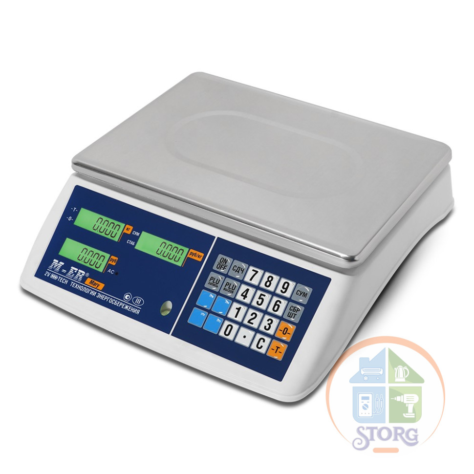 Весы торговые сертифицированные MERCURY M-ER 223AC-32.5 LCD (32 кг ,5гр,Ю.Корея)