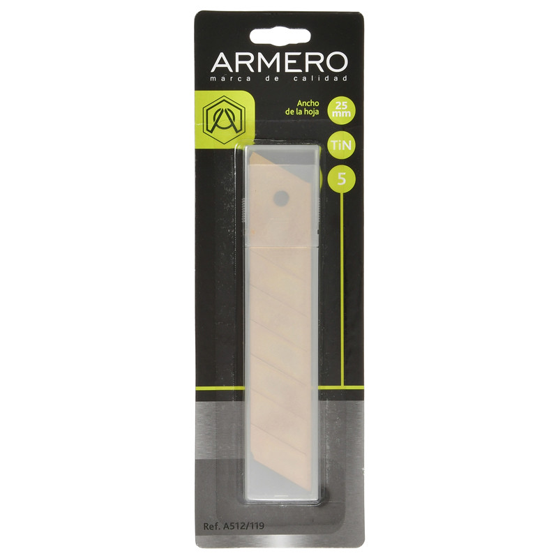 Лезвие ARMERO A512/119 сегментное 25мм, Tytan (5 шт.)