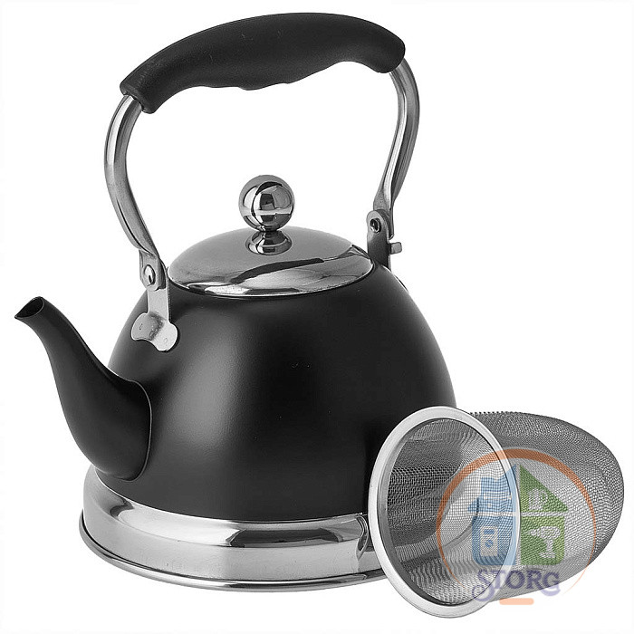 Чайник с ФИЛЬТРОМ из нерж.стали 1л ALPENKOK AK-543,индукционное капс.дно(12)