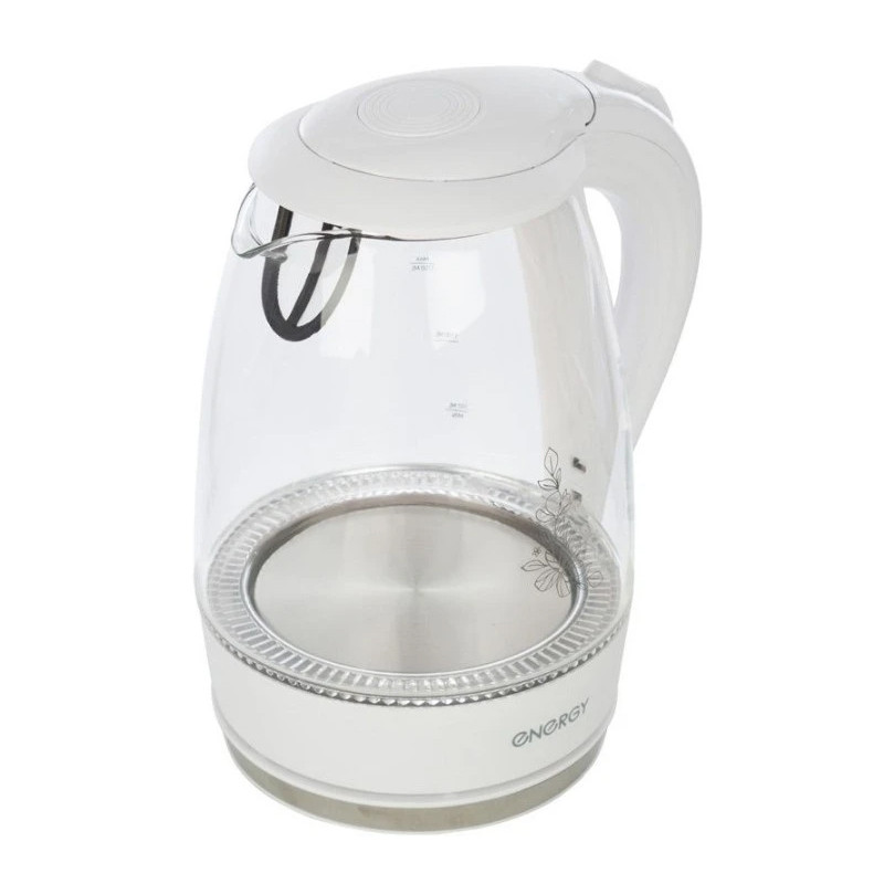 Чайник электрический ENERGY E-262 Белый; 2200Вт; 1,7л; Стекло