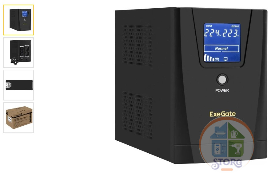 Источник бесперебойного питания ExeGate EX292799RUS SpecialPro Smart LLB-1500.LCD.AVR.2SH.3C13 <1500VA/950W, LCD, AVR, 2*Schuko+3*C13, съемн.кабель, металлический корпус, Black>