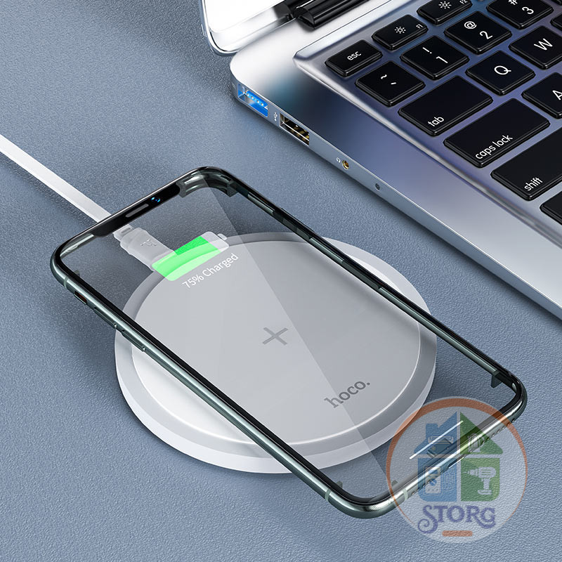 CЗУ Hoco CW26 Powerful 15W wireless fast charger (индукционное) (white)
